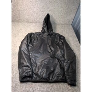 Soulland Mens Black Sherpa Lined Puffer Pullover Hoodie Jacket‎ Medium